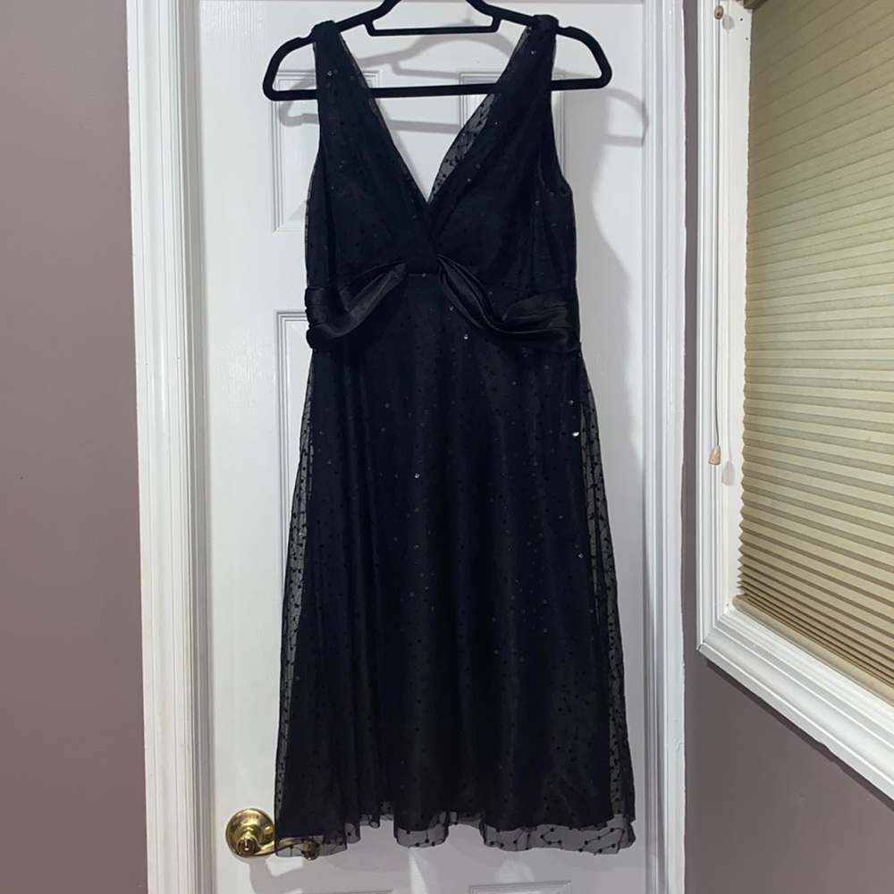 Black Sequin Sleeveless Short Dress - SIZE 12